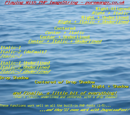 PHP ImageString Enhanced!